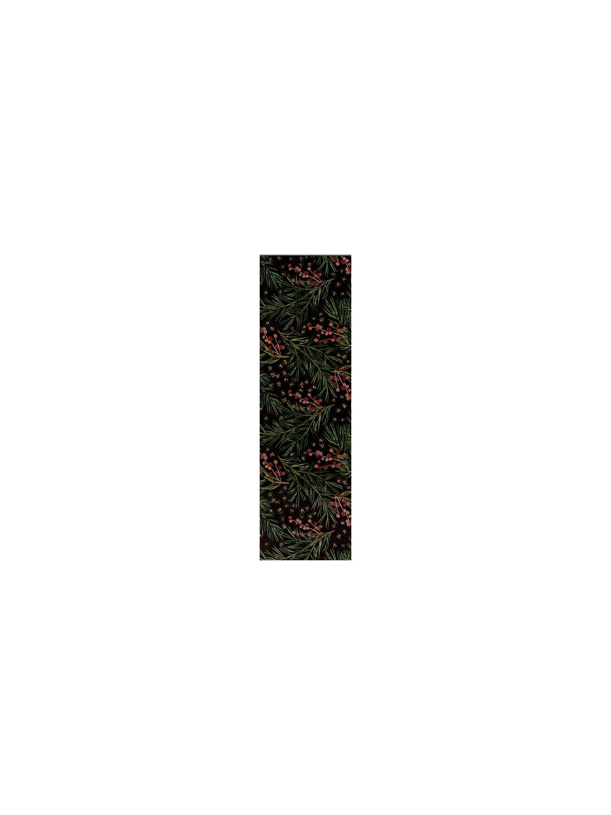 Marque-page de Noël : Branches de sapin et paillettes