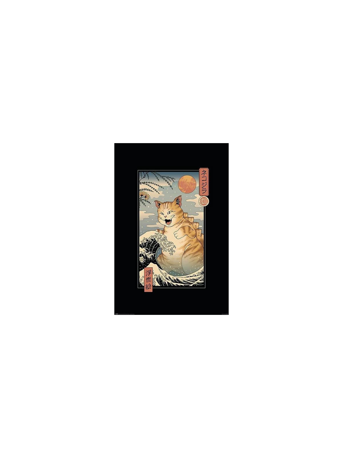 Affiche Vincent Trinidad : Catzilla ukiyoe