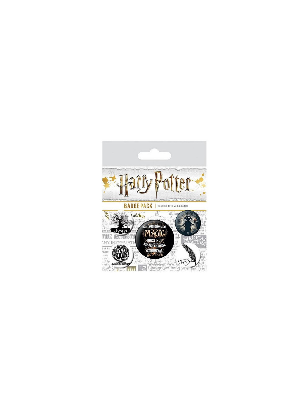 le Lot de 5 badges Harry Potter : symbols est en stock à la boutique ciel rouge à dijon