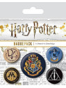 le Lot de 5 badges Harry Potter : Hogwarts est en stock à la librairie ciel rouge à dijon