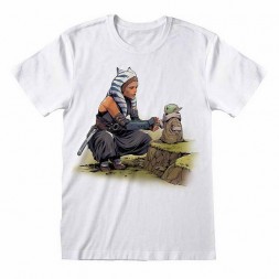 T-shirt Star wars mandalorian : Ashoka Grogu en stock à ciel rouge, boutique à dijon