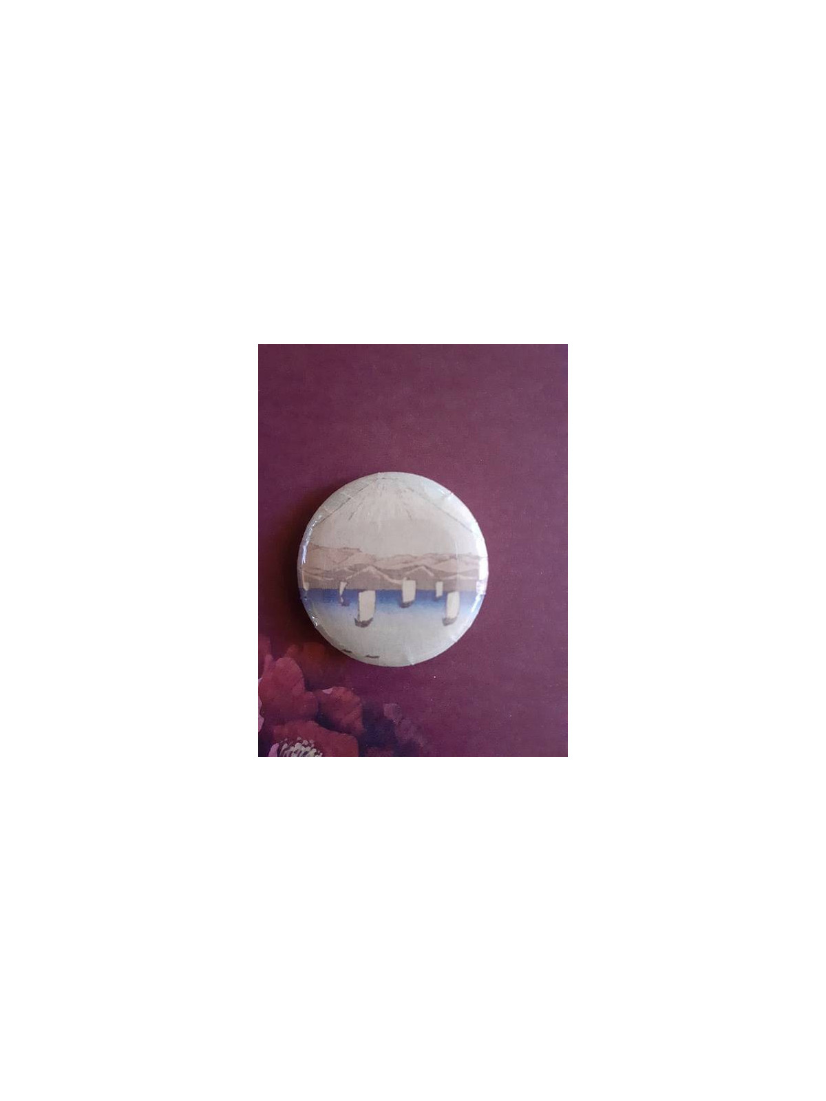 Badge estampe voiliers et mont