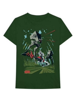 T-shirt Star wars : AT-ST archetype vert