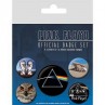Lot de 5 badges Pink Floyd en stock à ciel rouge, disquaire à dijon