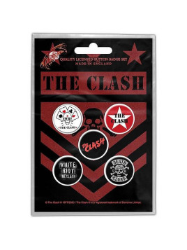 Lot de 5 badges The clash : London calling