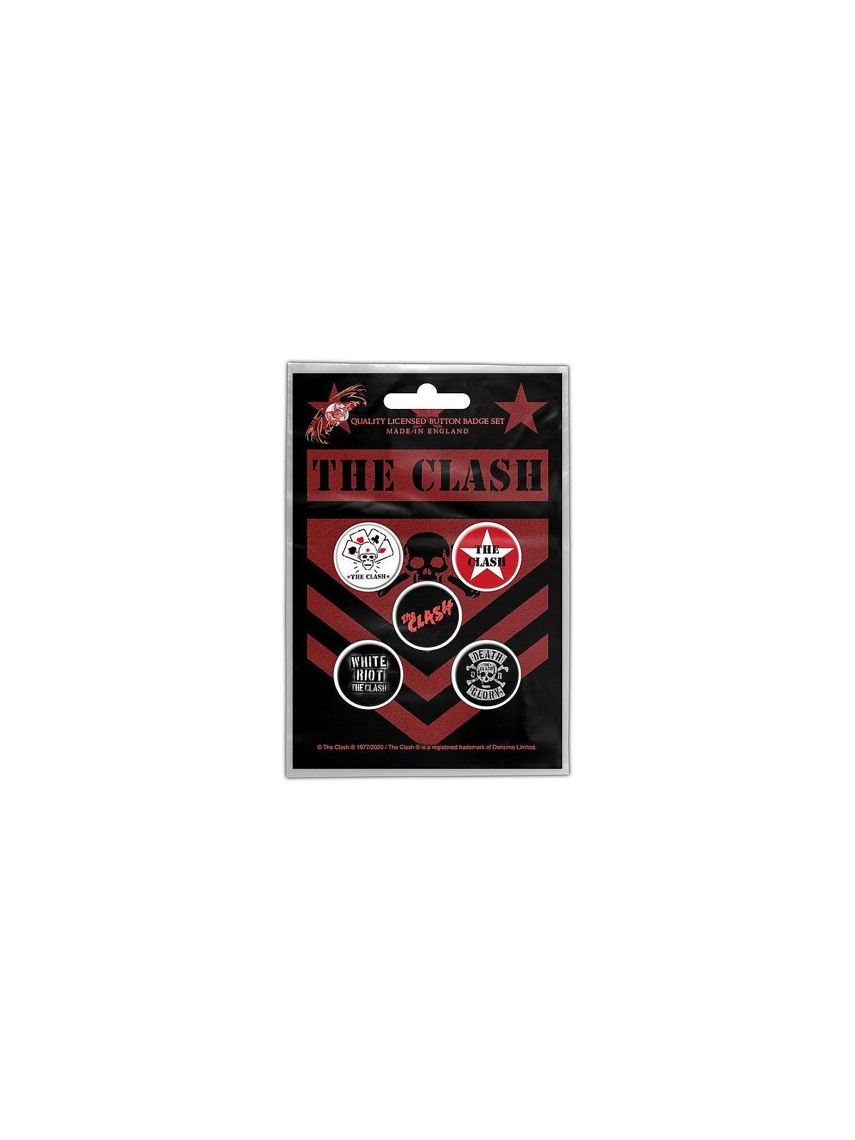 Lot de 5 badges The clash : London calling