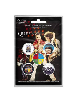 Lot de 5 badges Queen : Later albums