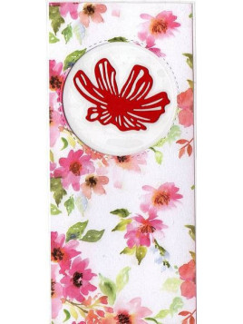 Marque-page Médaillon transparent avec fleur