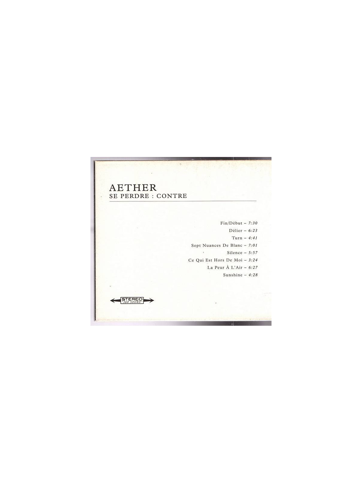 Aether : Se perdre : contre (CD)