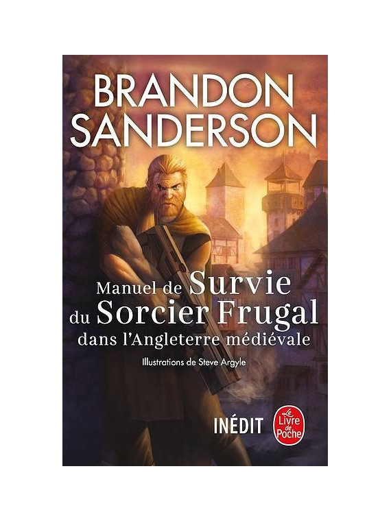 le livre de Brandon Sanderson : Manuel de survie du sorcier Frugal dans l’Angleterre médiévale est à ciel rouge