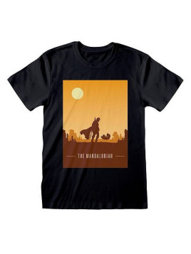 T-shirt Star wars Mandalorian : Retro poster