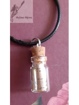 Collier fiole Lettre à la mer