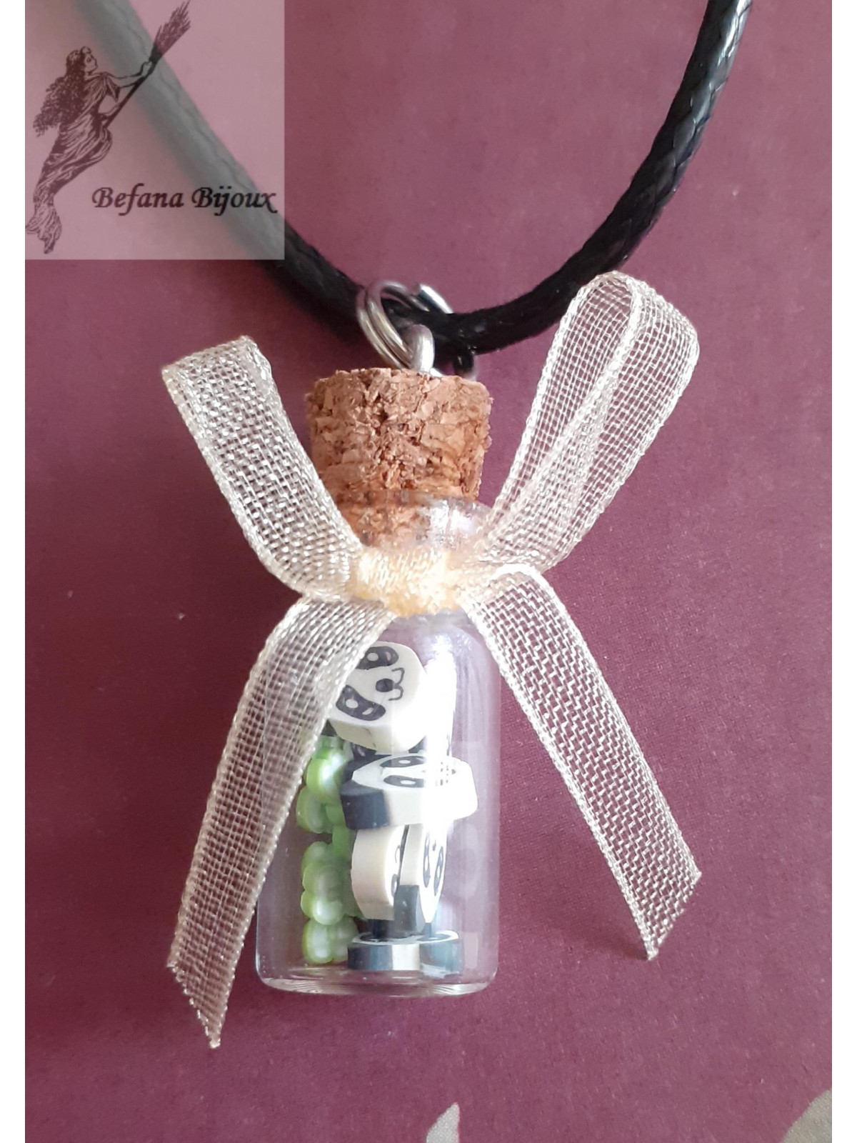 Collier fiole Panda