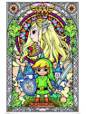 Affiche The legend of Zelda : Stained glass en stock à ciel rouge, boutique à dijon