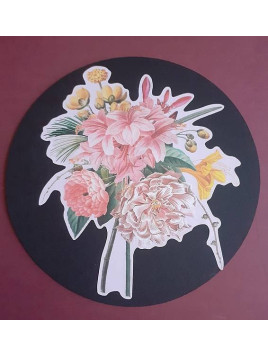 Carte ronde Fleurs