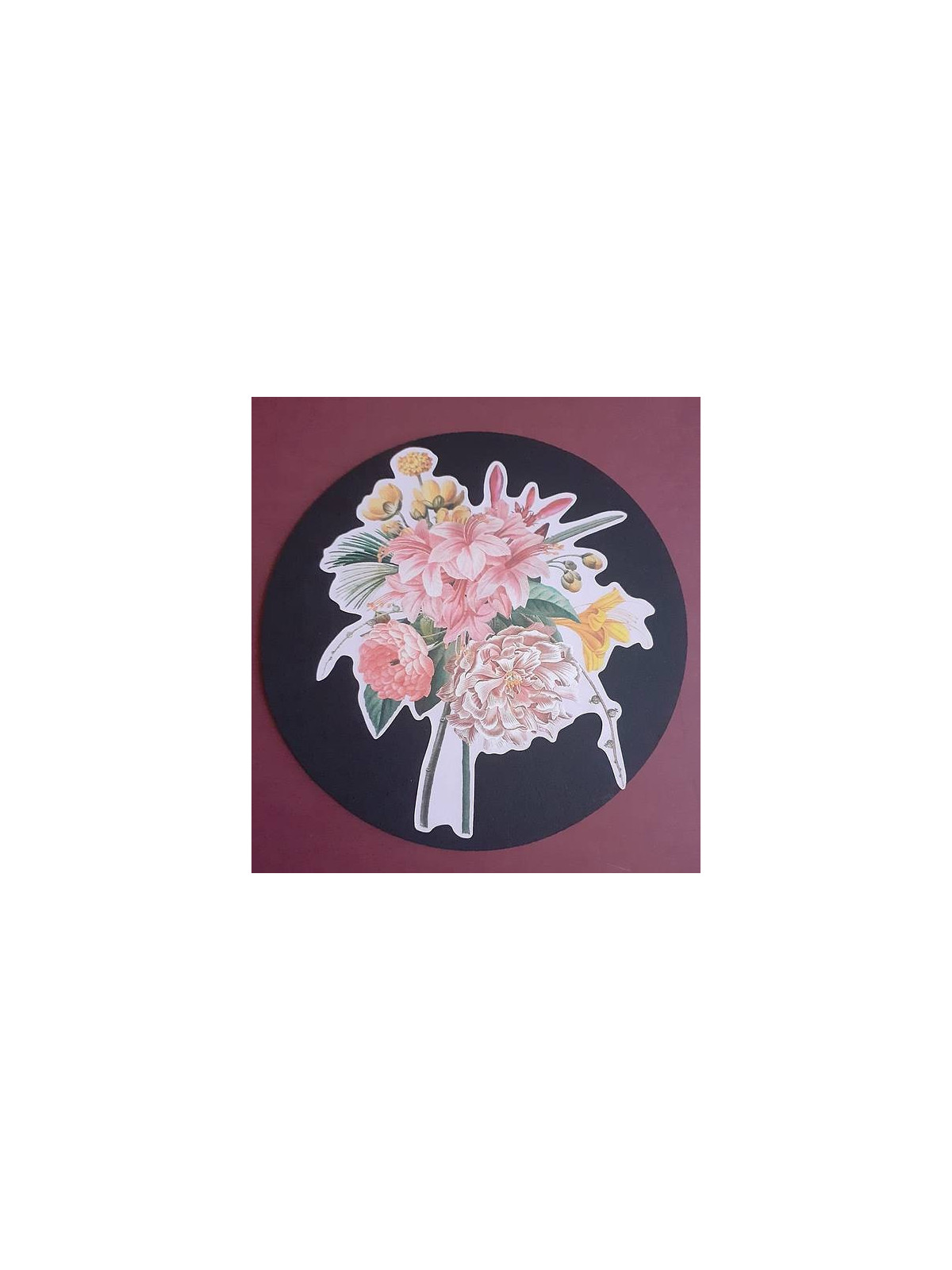 Carte ronde Fleurs