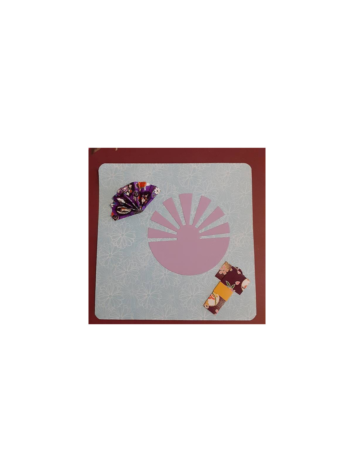 Carte carrée Japon violette
