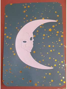Carte Lune-crâne violette