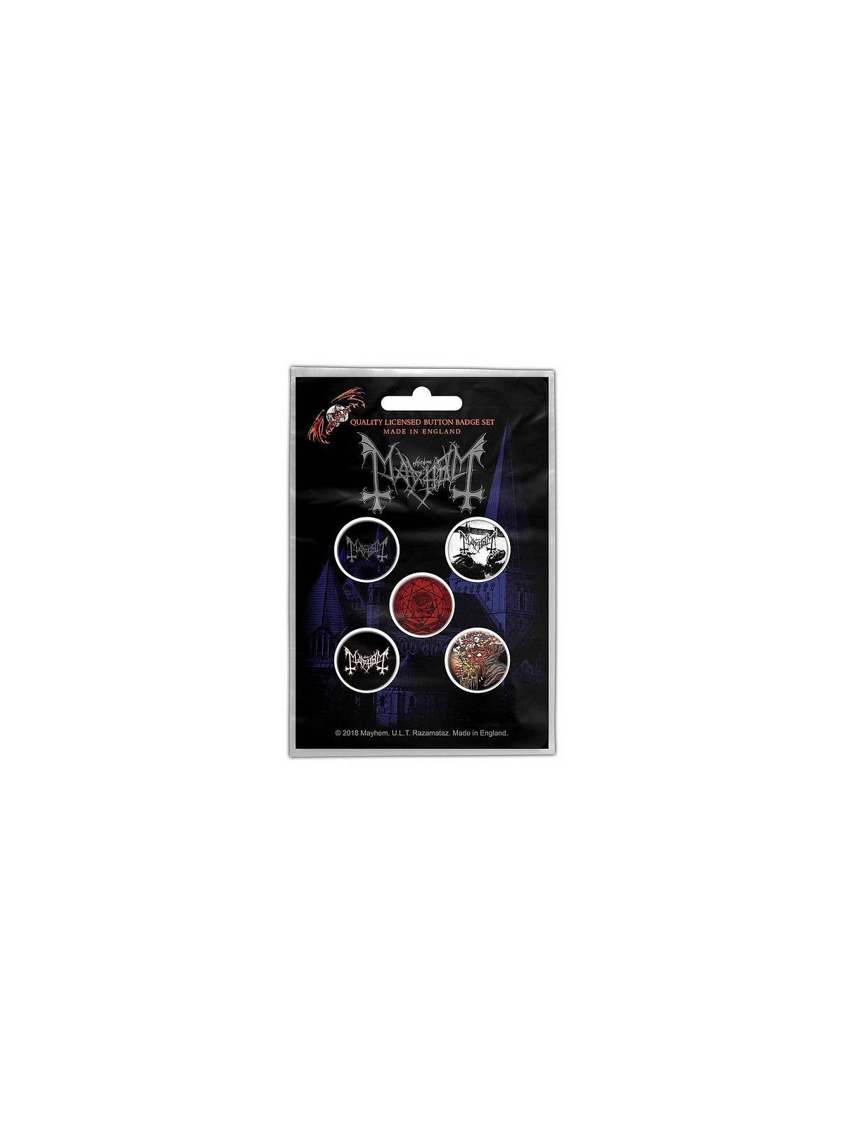Lot de 5 badges Mayhem : De mysteriis dom sathanas