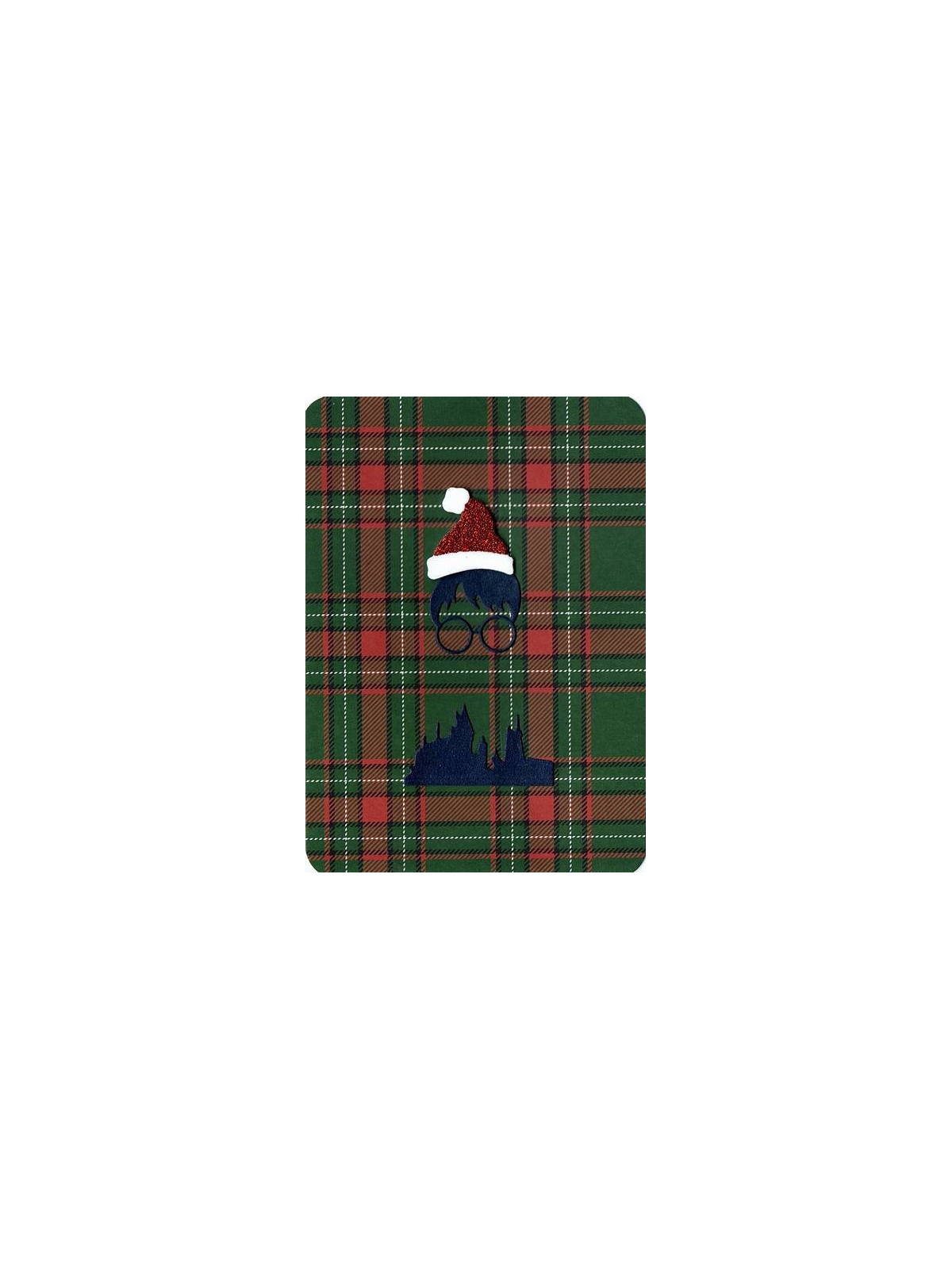 Carte de Noël découpe Harry Potter avec son bonnet