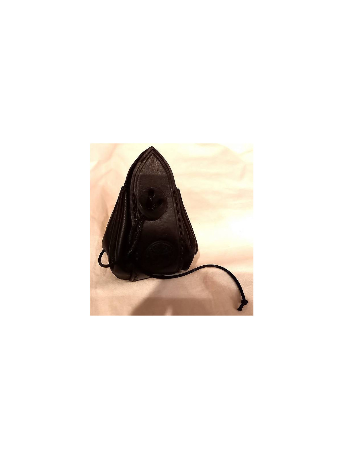 Bourse en cuir noir