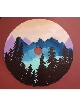 CD décoré paysage de montagne