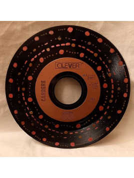Vinyle 18cm décoré pointillés roses
