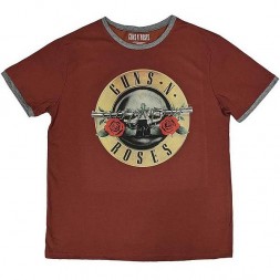 T-shirt Guns n’ roses  Ringer classic logo en stock à ciel rouge