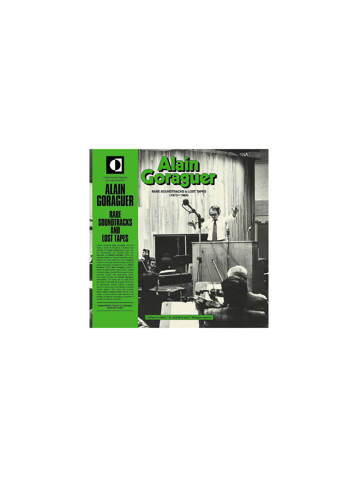 Alain Goraguer : Rare soundtracks & lost tapes (1973 – 1984) (12’’ vinyl)