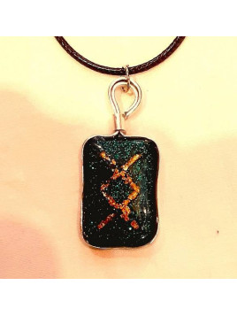 Collier en résine rune Ingwaz