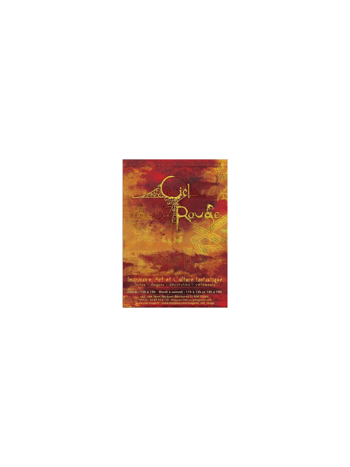 Affiche A3 Okiko Ciel rouge en stock à cijon
