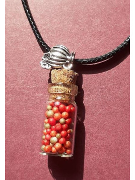 Collier fiole automne