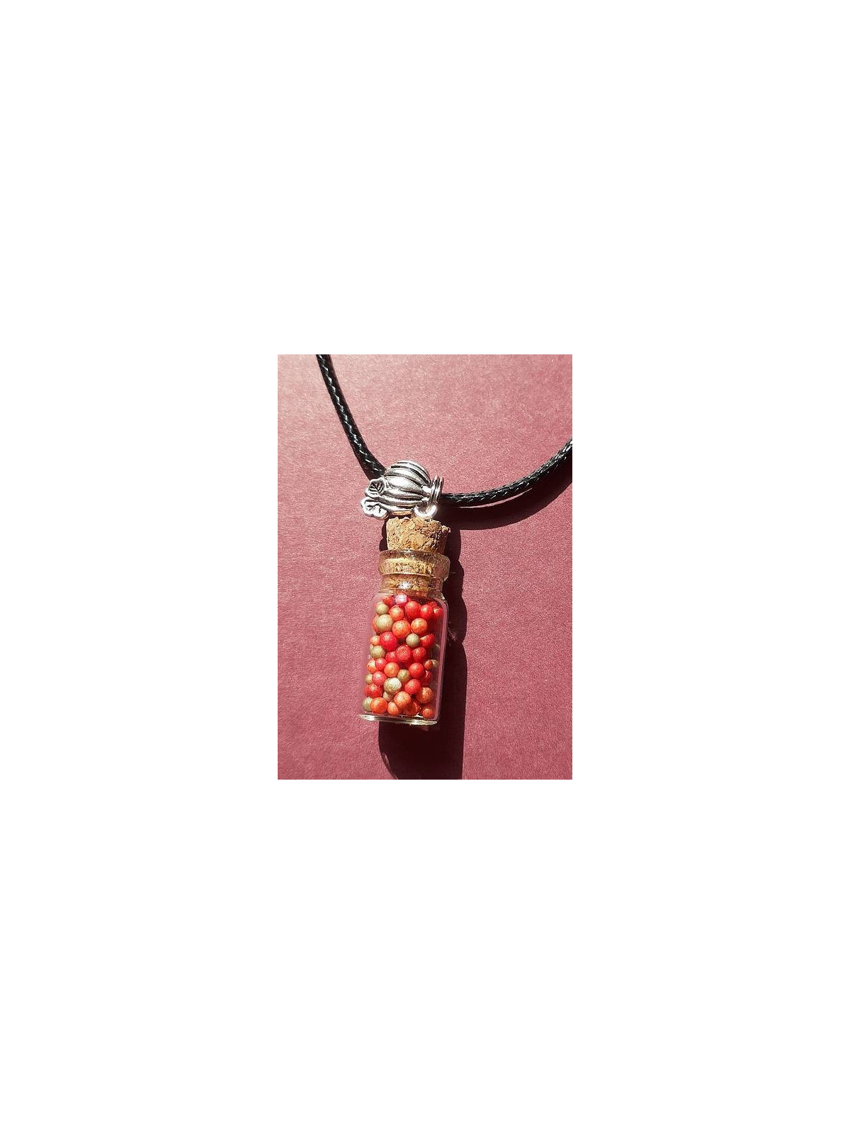 Collier fiole automne