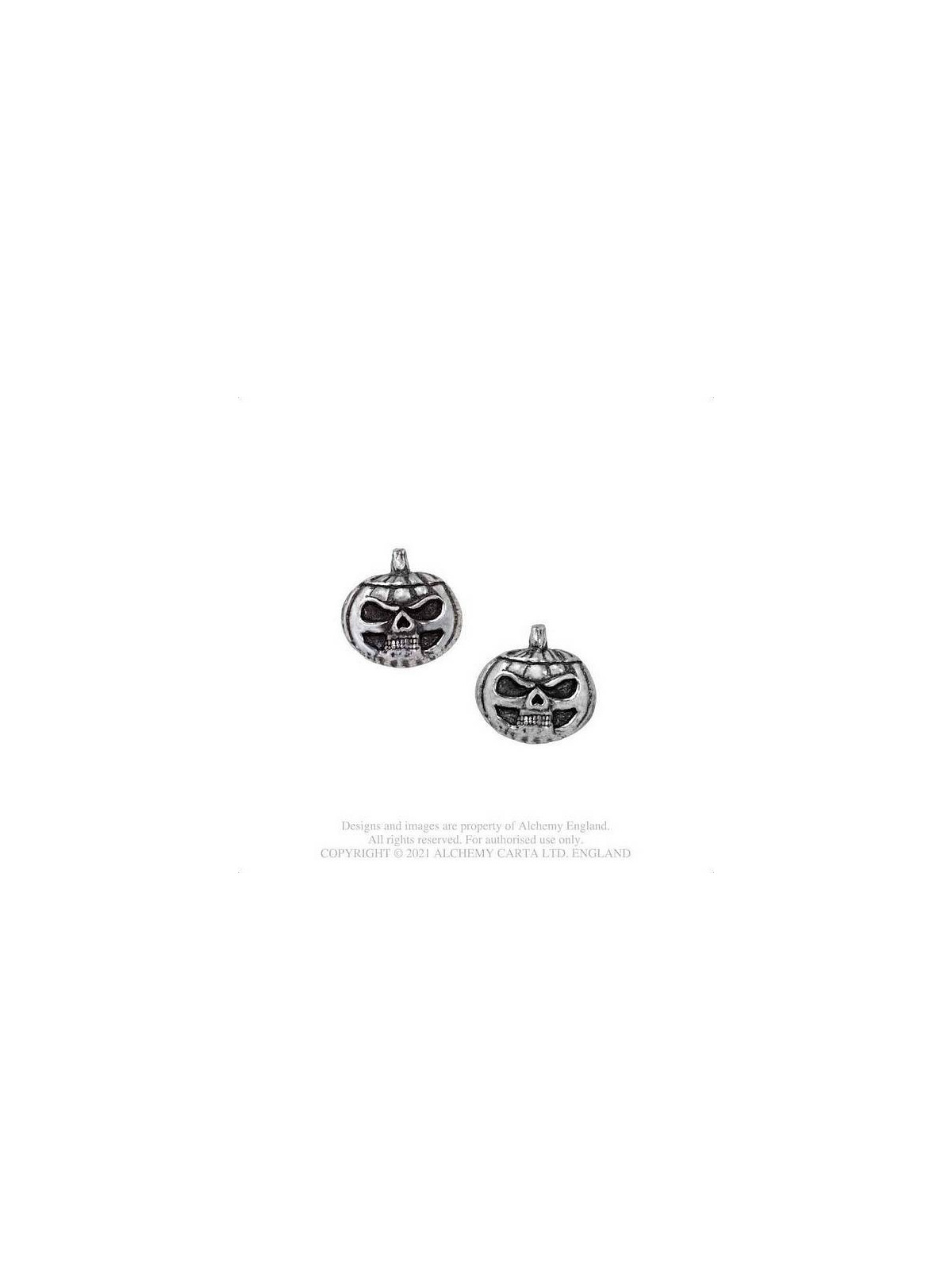 Paire de boucles d’oreilles Pumpkin skull