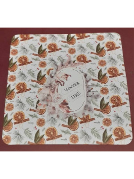 Carte Noël carrée avec renard en pull