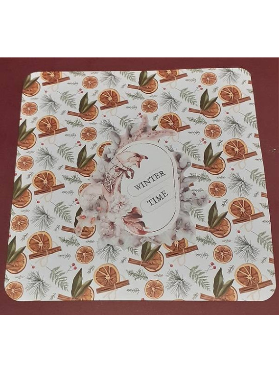 Carte Noël carrée avec renard en pull