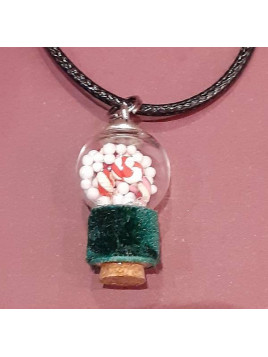 Collier fiole globe et bonbons