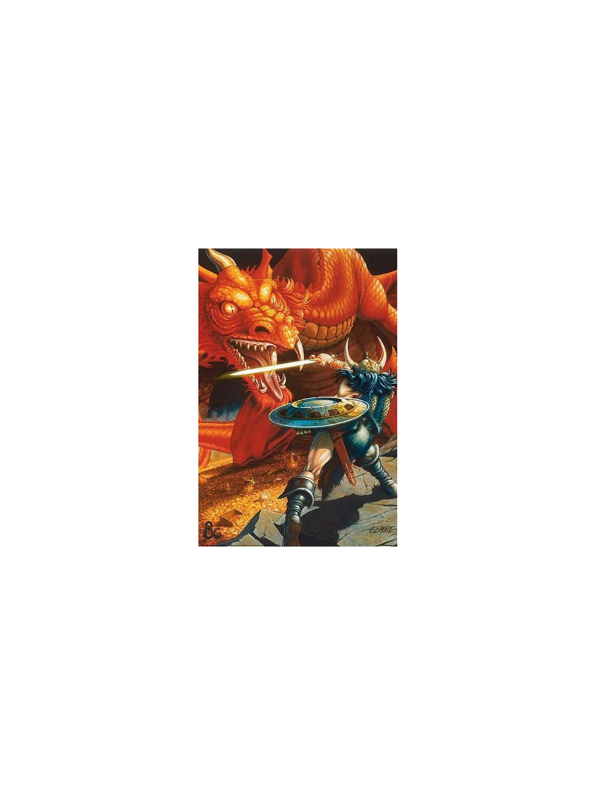 l' Affiche Dungeons & dragons : classic red dragon battle est en stock à ciel rouge, boutique à dijon