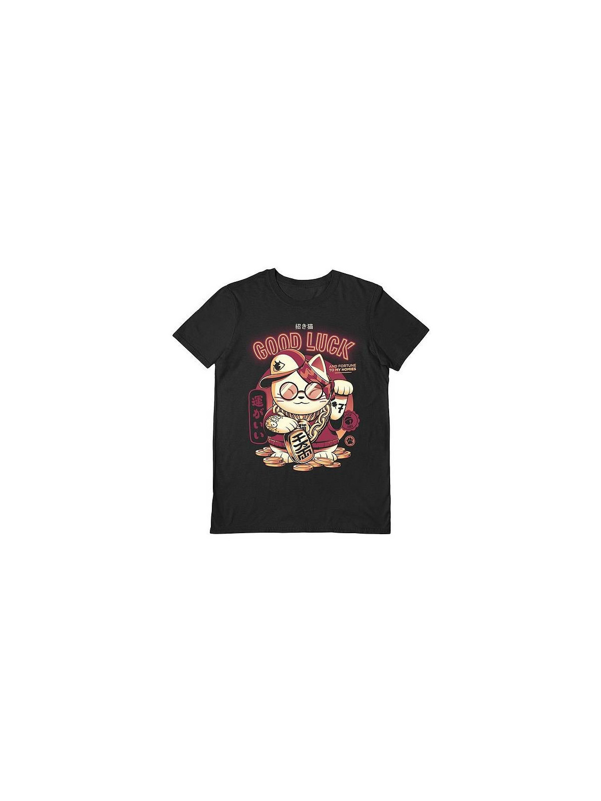 T-shirt Lucky cat (Ilustrata)