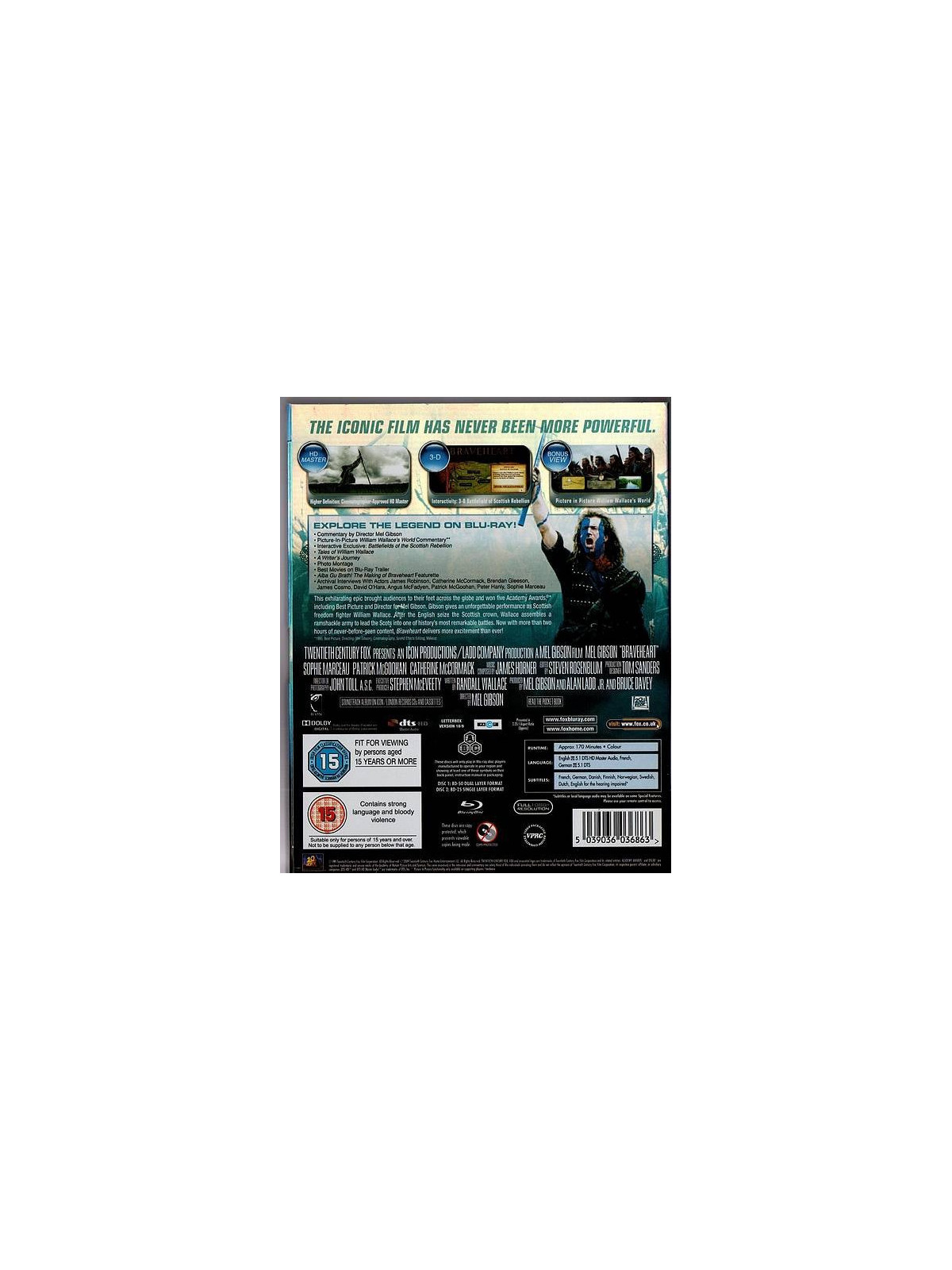 Mel Gibson : Braveheart (2 Blu-ray)