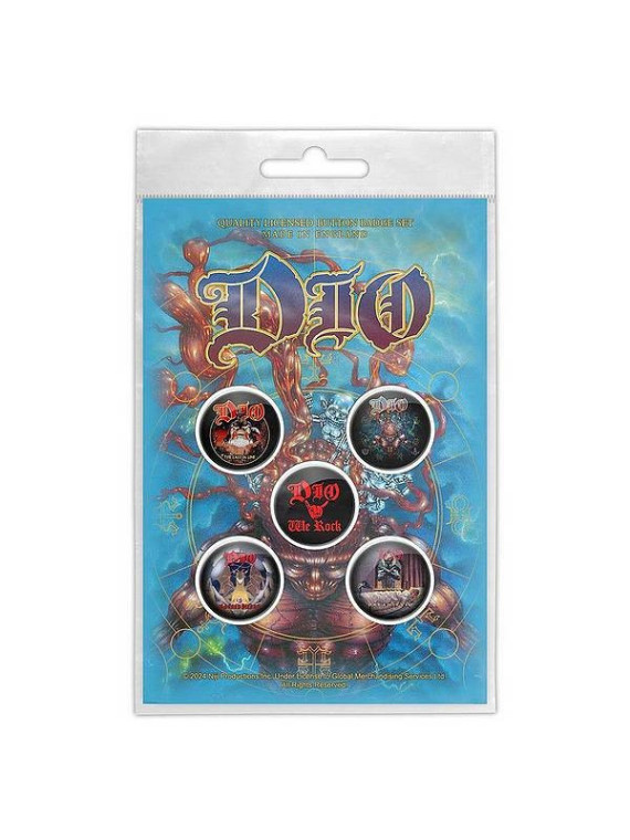 Lot de 5 badges Dio : strange highways