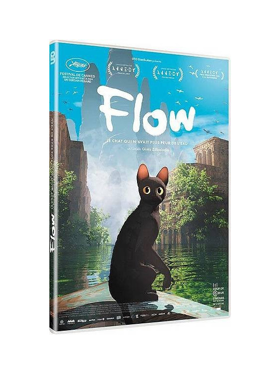 Gints Zilbalodis film Flow - le chat qui n'avait plus peur de l'eau en dvd à ciel rouge dijon