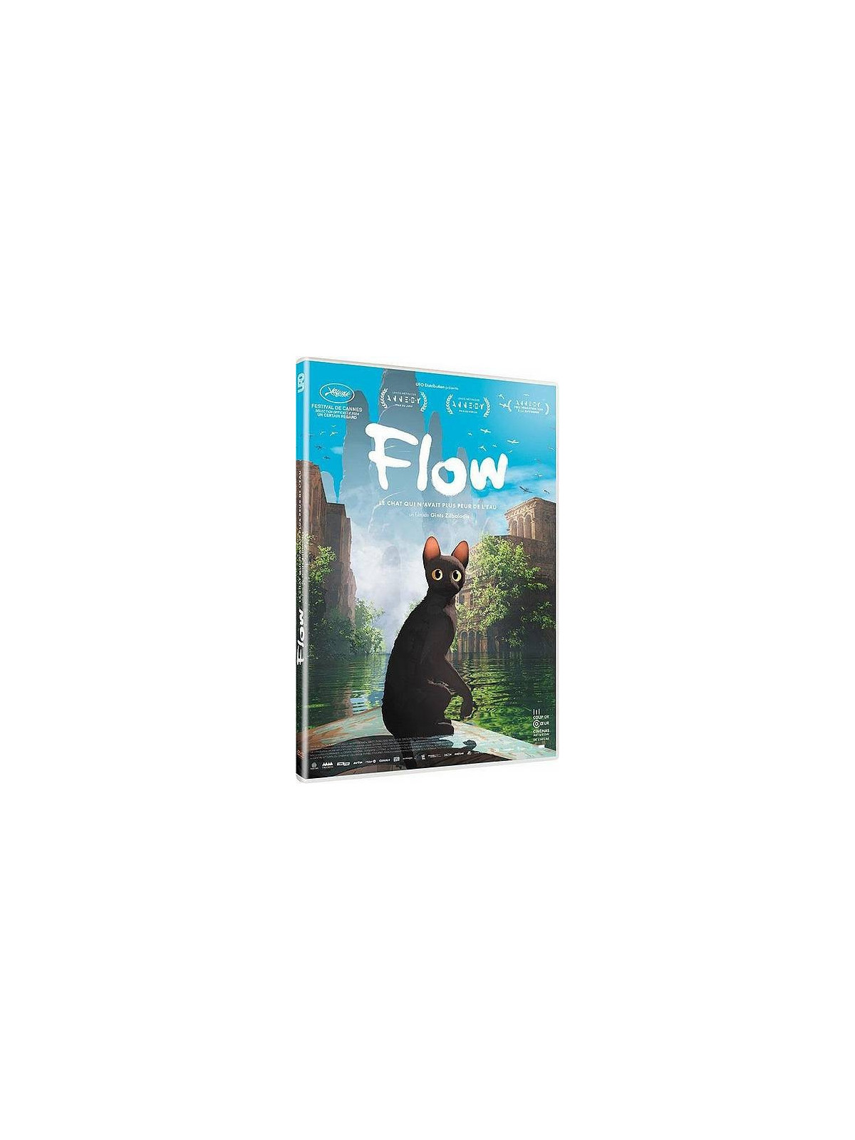 Gints Zilbalodis film Flow - le chat qui n'avait plus peur de l'eau en dvd à ciel rouge dijon