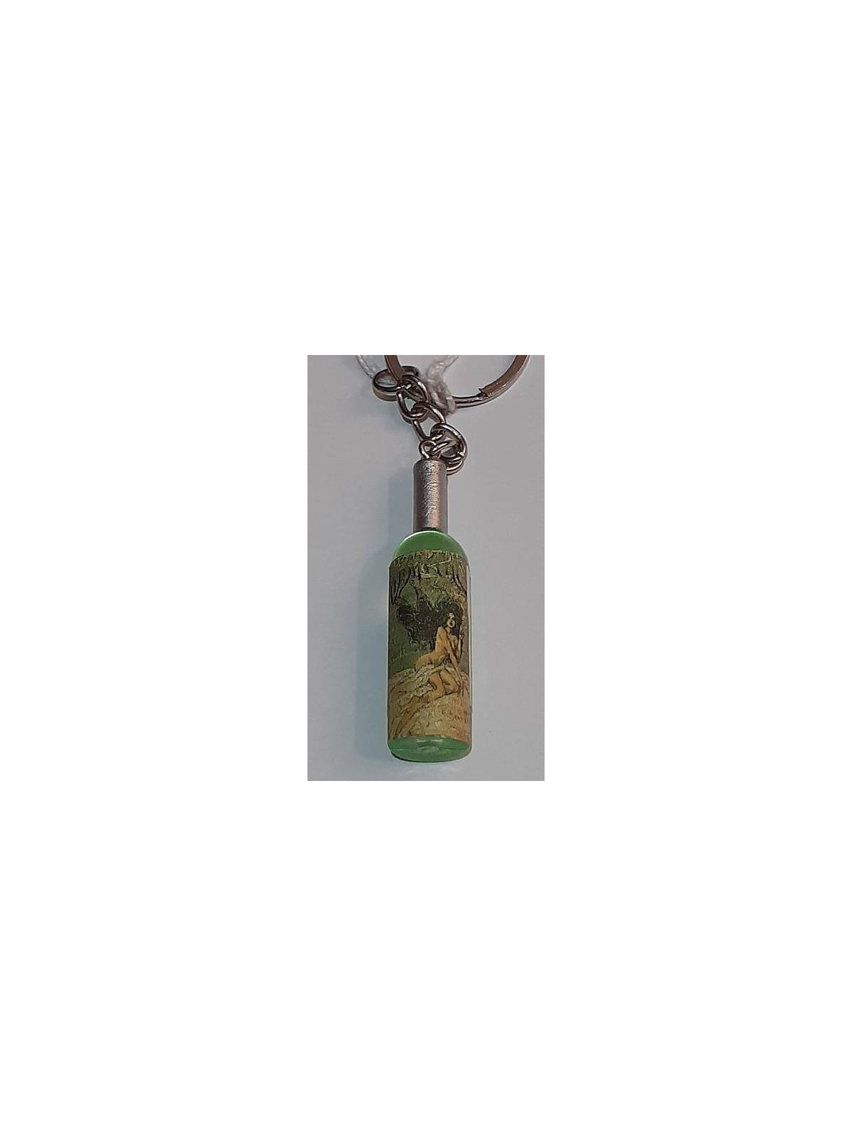 Porte-clés Bouteille verte