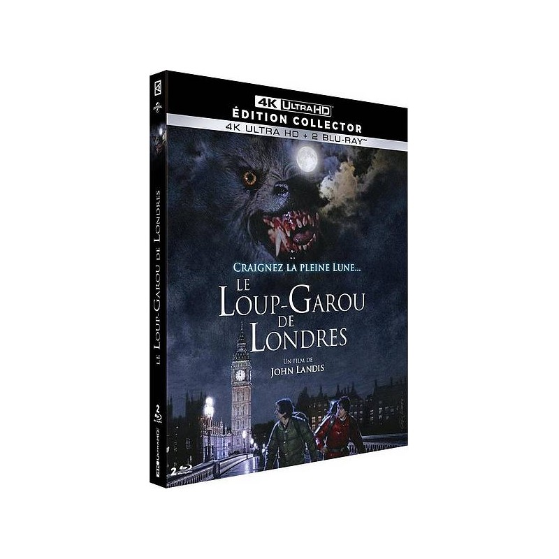 John Landis film Le loup-garou de Londres en stock en 4k ultra hd et blu-ray à ciel rouge dijon