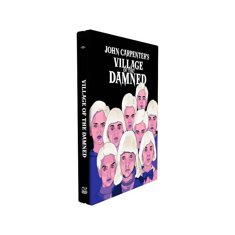 John Carpenter film Village of the damned (le village des damnés) en stock en blu-ray + dvd steelbook à ciel rouge dijon