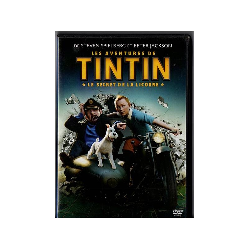 Steven Spielberg  film Les aventures de Tintin – le secret de la licorne en DVD à ciel rouge dijon