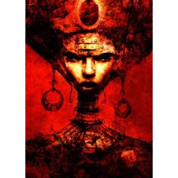 La carte Démon blanc de l'artiste Okiko est disponible à Ciel rouge