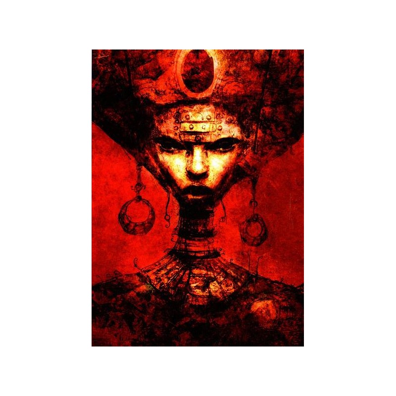 La carte Démon blanc de l'artiste Okiko est disponible à Ciel rouge