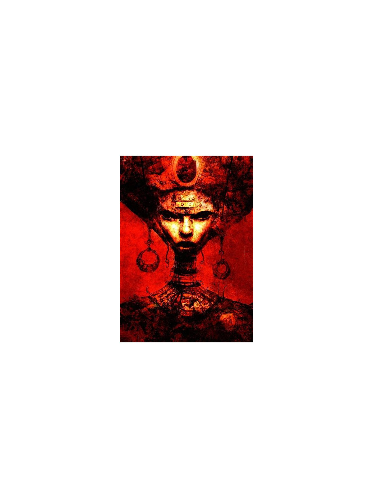 La carte Démon blanc de l'artiste Okiko est disponible à Ciel rouge